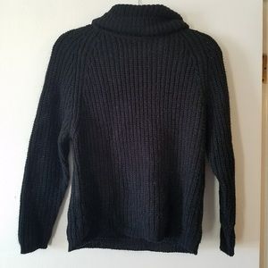 Simple Black Turtle Neck Sweater